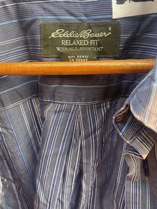 Eddie Bauer Men's Striped Button-Up Shirt