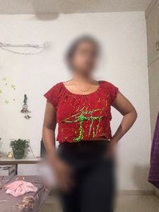 Stylish Red Cropped Top