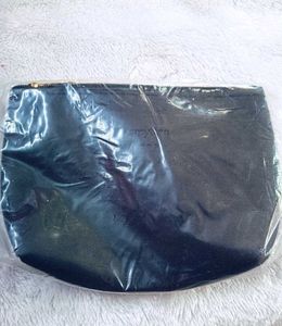 vegan leather pouch -Black