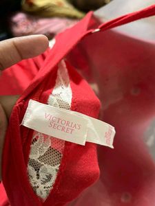 VICTORIA'S BRANDED Sexy Red Lace Trim Nightdress