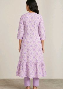 💜Lavender Floral Kurta