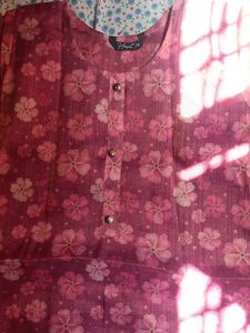 Women's Pink Floral Kurta