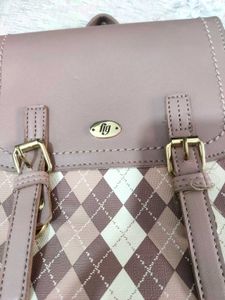 Chic Argyle Pattern Backpack🆕✨