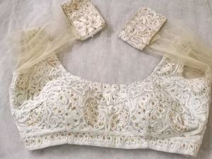 Elegant White Embroidered Blouse