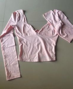 Pale Pink Long Sleeve Top