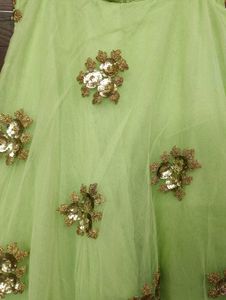 Golden Sequin Lehenga Set