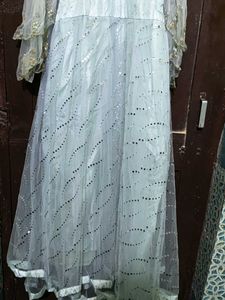 Elegant White Ethnic Gown