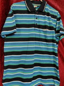 Striped Polo T- Shirt - Casual Cool