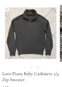 Cashmere 1/4 Zip Sweater