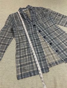Sheer Plaid Blazer