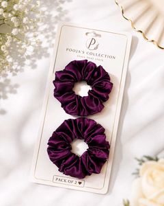 Pack of 2 Satin Scrunchies