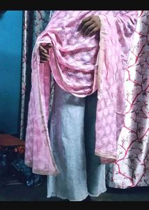 Pink Embroidered Dupatta