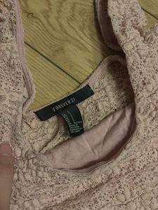 Pink Crochet Lace Top