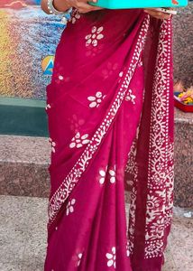 Beautiful Magenta Saree