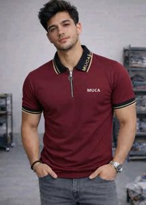 Maroon MUCA Polo T-Shirt