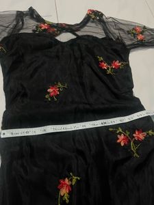Net Black Kurti