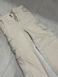 Beige Cargo Pants