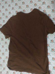 Brown Textured T-Shirt