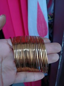 Brass Golden Tone Bangle Set 24 pcs