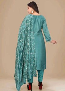 NEW Teal Embroidered Kurta Set
