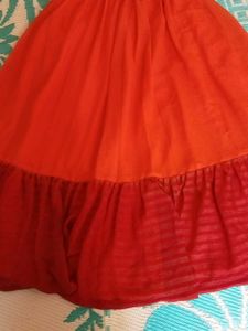 Vibrant Orange Ethnic Gown