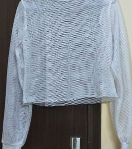 White Mesh T-Shirt