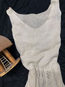 Knit Crochet Beach / Boho dress / cover up