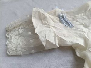 White Lace Trim Top