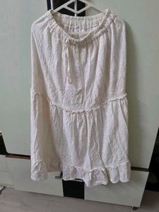 Boho White Tiered Maxi Skirt