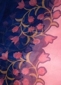Beautiful Pink Floral Saree