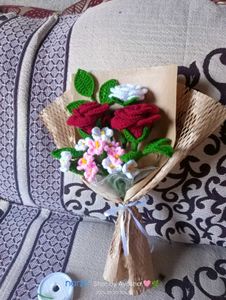 Handmade Crocheted Flower Bouquet