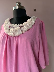 Pink Ruffled Top