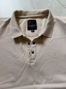 Men's Beige Polo T-Shirt