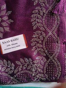 Elegant Purple Saree with Embellishments