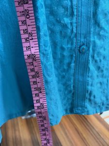 Teal Textured Kurta top