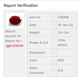 2.90Cts. AA+Quality Natural Ruby/Manak Gemstone