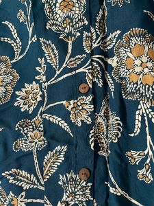 Floral Print Collar Neck Kurta