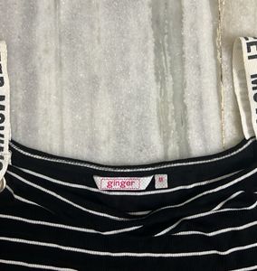 Lifestyle Striped Off Shoulder Top