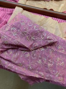 🎀Pink Bandhani print Saree 🎀