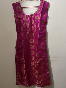 Pink &amp; Gold Ethnic Kurta