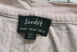 Bardot Cute Pink Lace-Up Graphic Tee
