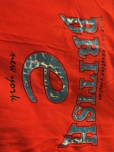 Bright Red "BRITISH e new york" Tank Top