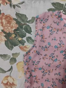 Dusty Pink Chic Floral Halter Midi Dress