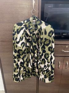 Green Animal Print Shirt