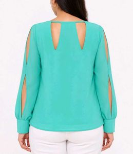 turquoise cut out top (size- L)