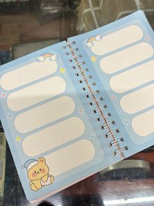 Cute Bear Spiral Journal with stickers