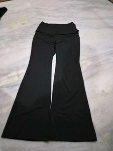 savana Black Bell Bottom Pants