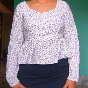 Floral Print Long Sleeve Top