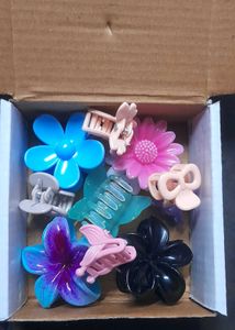 Cute Flower Hair Claw Clips Set