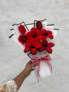 Artificial Red Flower Bouquet